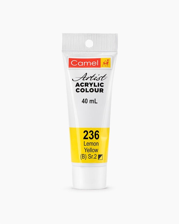 Camel Acrylic 40ml 236 Lemon yellow | Reliance Fine Art |Acrylic PaintsCamel Acrylic Paint 40 MLCamel Artist Acrylic Paint