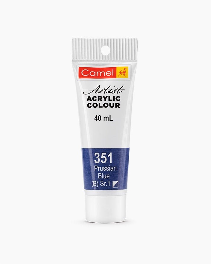 Camel Acrylic 40ml 351 Prussian Blue | Reliance Fine Art |Acrylic PaintsCamel Acrylic Paint 40 MLCamel Artist Acrylic Paint