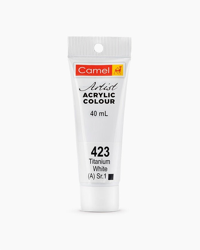 Camel Acrylic 40ml 423 Titanium White | Reliance Fine Art |Acrylic PaintsCamel Acrylic Paint 40 MLCamel Artist Acrylic Paint