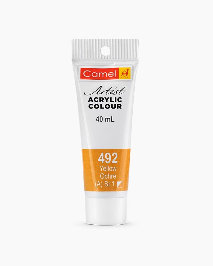 Camel Acrylic 40ml 492 Yellow Ochre | Reliance Fine Art |Camel Artist Acrylic Paint
