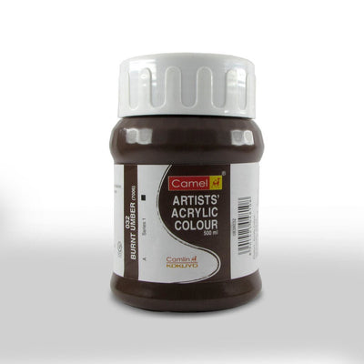 Camel Acrylic 500ml 032 Burnt Umber | Reliance Fine Art |Acrylic PaintsCamel Acrylic Paint 500 MLCamel Artist Acrylic Paint