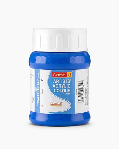 Camel Acrylic 500ml 056 Cobalt Blue Hue | Reliance Fine Art |Camel Artist Acrylic Paint