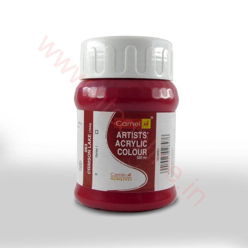 Camel Acrylic 500ml 063 Crimson Lake | Reliance Fine Art |Camel Artist Acrylic Paint