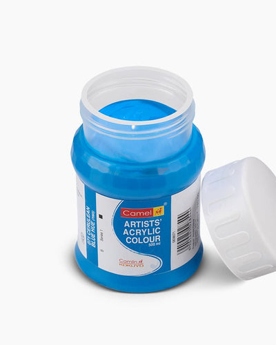 Camel Acrylic 500ml 071 Cerulean Blue Hue | Reliance Fine Art |Acrylic PaintsCamel Acrylic Paint 500 ML
