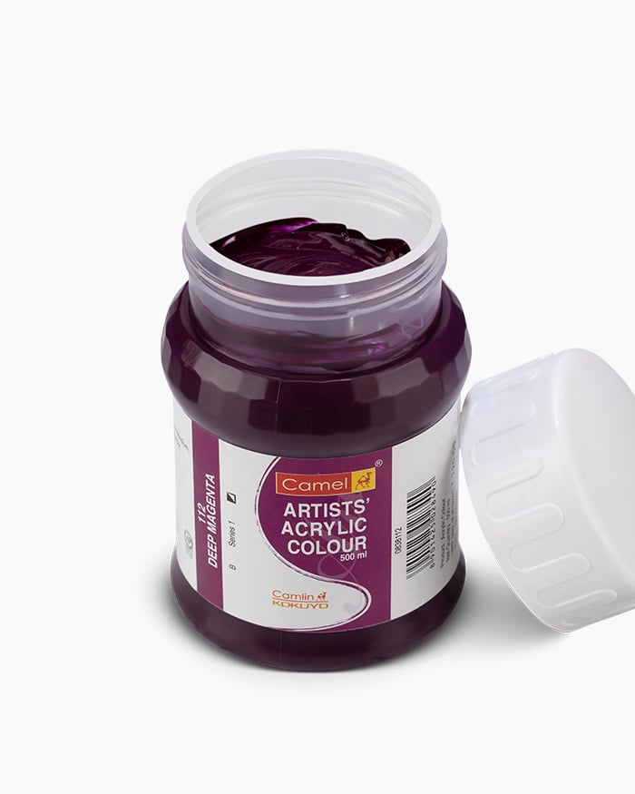 Camel Acrylic 500ml 112 Deep Magenta | Reliance Fine Art |Camel Artist Acrylic Paint