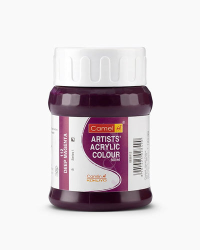 Camel Acrylic 500ml 112 Deep Magenta | Reliance Fine Art |Camel Artist Acrylic Paint
