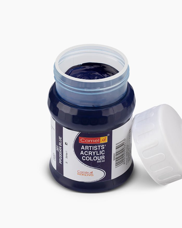Camel Acrylic 500ml 351 Prussian Blue | Reliance Fine Art |Camel Artist Acrylic Paint