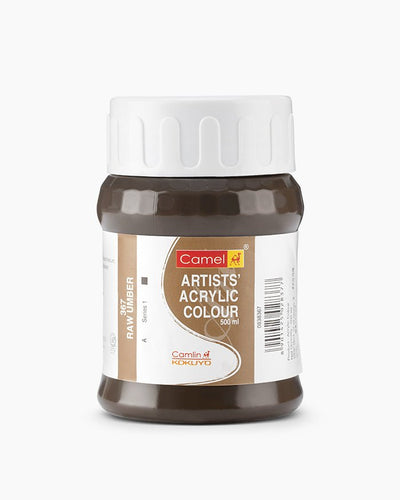 Camel Acrylic 500ml 367 Raw Umber | Reliance Fine Art |Camel Artist Acrylic Paint