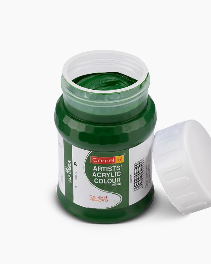 Camel Acrylic 500ml 391 Sap Green | Reliance Fine Art |Camel Artist Acrylic Paint