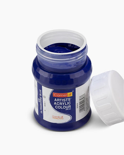 Camel Acrylic 500ml 436 Ultramarine Blue | Reliance Fine Art |Camel Artist Acrylic Paint