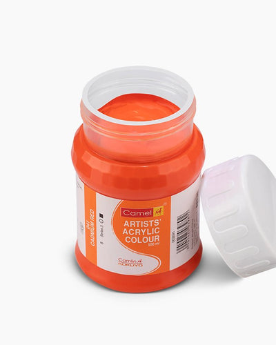 CAMEL ACRYLIC COLOR 500ML 041 CADMIUM RED | Reliance Fine Art |Camel Artist Acrylic Paint