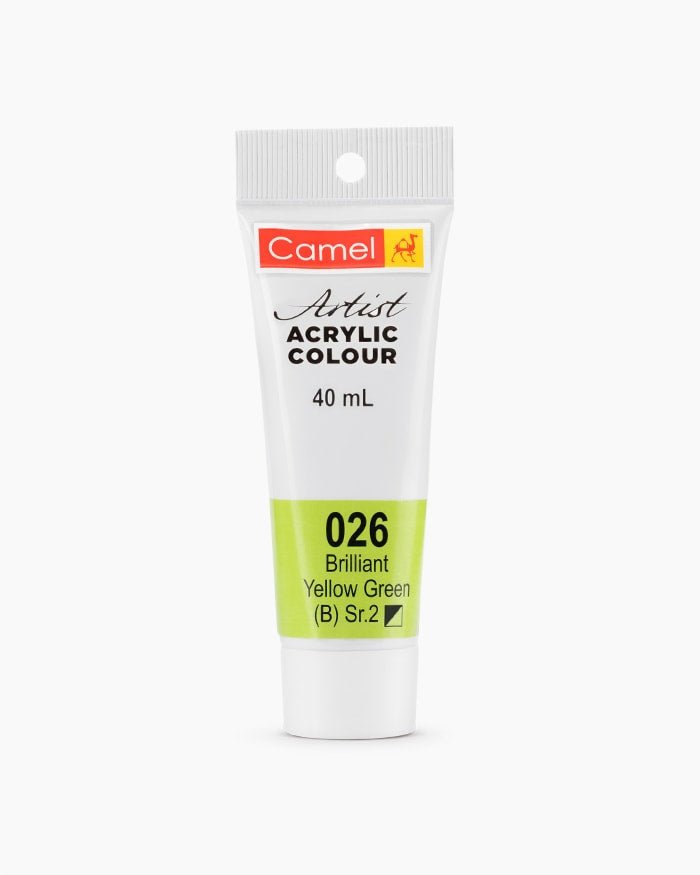 Camel Artist Acrylic 40ML 026 Brilliant Yellow Green | Reliance Fine Art |Camel Artist Acrylic Paint