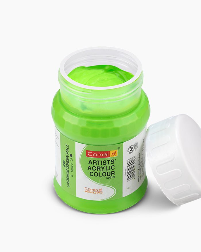 Camel Artist Acrylic Color 500ML Cadmium Green Pale Hue 036 | Reliance Fine Art |Camel Artist Acrylic Paint