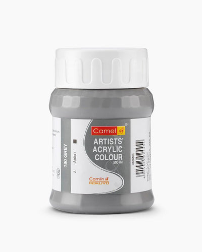 Camel Artist Acrylic Color 500ML Grey 180 | Reliance Fine Art |Camel Artist Acrylic Paint