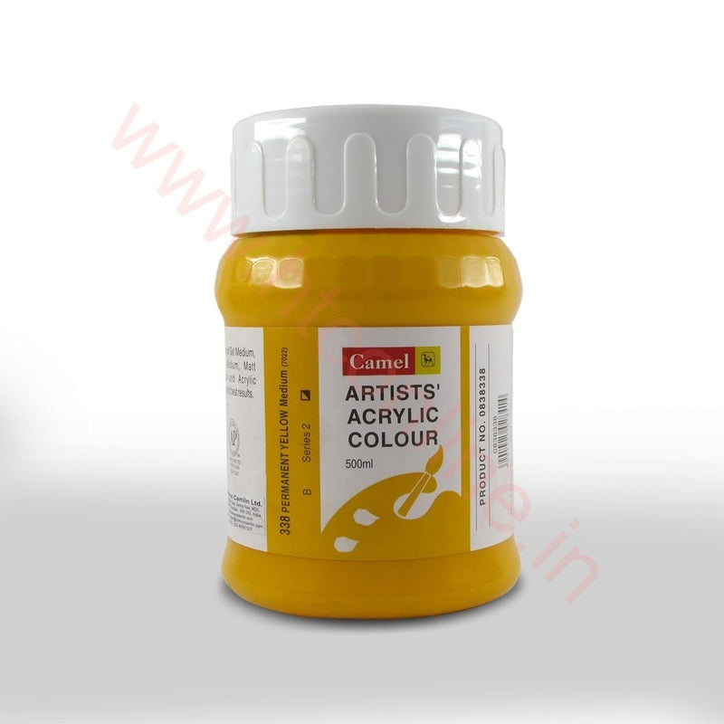 Camel Artist Acrylic Color 500ML Permenant Yellow Medium 338 | Reliance Fine Art |Acrylic PaintsCamel Acrylic Paint 500 MLCamel Artist Acrylic Paint