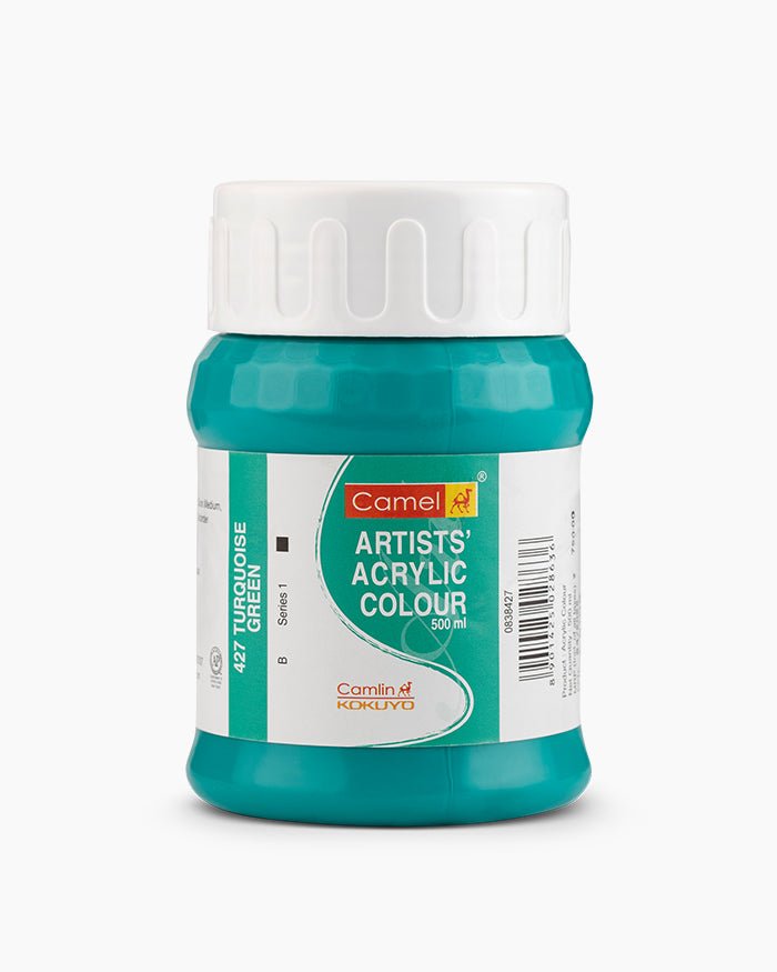 Camel Artist Acrylic Color 500ML Turquoise Green 427 | Reliance Fine Art |Acrylic PaintsCamel Acrylic Paint 500 MLCamel Artist Acrylic Paint