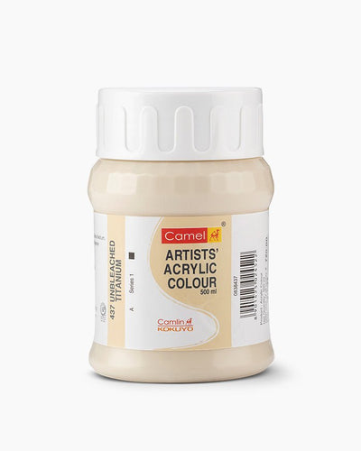 Camel Artist Acrylic Color 500ML Unbleached Titanium 437 | Reliance Fine Art |Acrylic PaintsCamel Acrylic Paint 500 ML