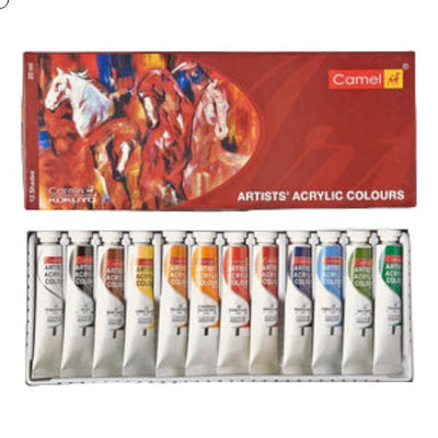 Camel Artist Acrylic Colour Set of 12 (20ml) | Reliance Fine Art |Acrylic Paint SetsPaint Sets