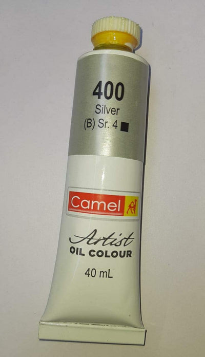 Camel Artist Oil Colour 40ml Silver 400 | Reliance Fine Art |Camel Oil Colours 60 MLOil Paints