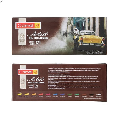 Camel Artist Oil Colour Set of 12 (20ML) - 20-L-12/20ml/011 | Reliance Fine Art |Oil Paint SetsPaint Sets