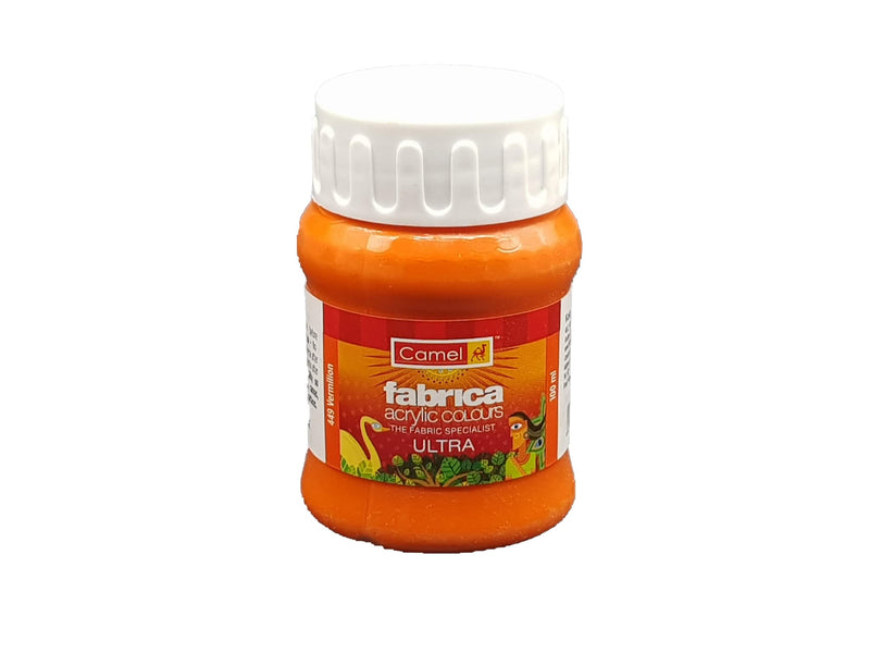 Camel Fabrica Acrylic Color 100ML Vermilion (449) | Reliance Fine Art |Acrylic PaintsCamel Fabrica Acrylic PaintCamel Fabrica Acrylic Paint 100 ML