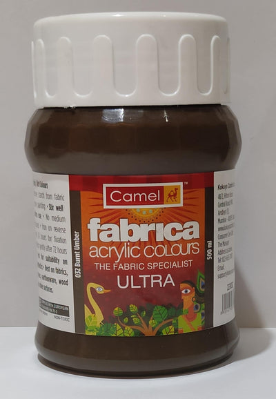 Camel Fabrica Acrylic Color 500ML Burnt Umber (032) | Reliance Fine Art |Acrylic PaintsCamel Fabrica Acrylic PaintCamel Fabrica Acrylic Paint 500 ML