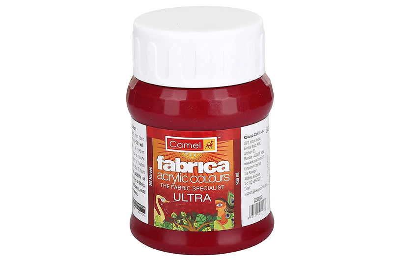 Camel Fabrica Acrylic Color 500ML Maroon (253) | Reliance Fine Art |Acrylic PaintsCamel Fabrica Acrylic PaintCamel Fabrica Acrylic Paint 500 ML