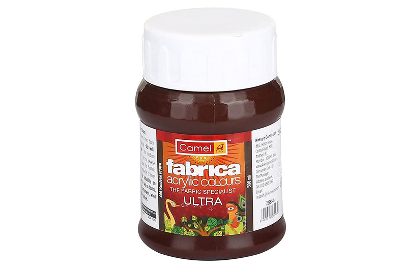 Camel fabrica acrylic color 500ml Ultra Vandyke Brown 446 | Reliance Fine Art |Acrylic Paints