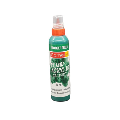 Camel Fluid Acrylic Colours 50 ML Deep Green (108) | Reliance Fine Art |Acrylic PaintsCamel Fluid Acrylic Paint 60 ML