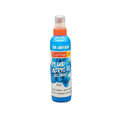 Camel Fluid Acrylic Colours 50 ML Light Blue (239) | Reliance Fine Art |Acrylic PaintsCamel Fluid Acrylic Paint 60 ML