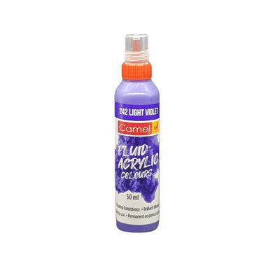 Camel Fluid Acrylic Colours 50 ML Light Violet (242) | Reliance Fine Art |Acrylic PaintsCamel Fluid Acrylic Paint 60 ML