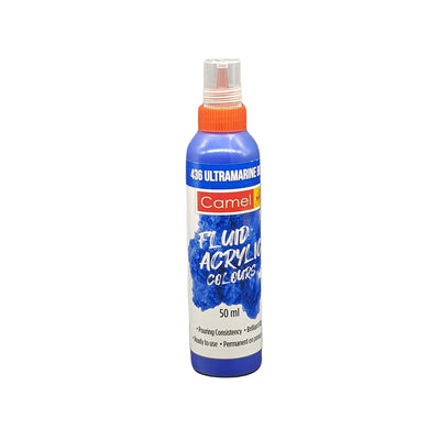 Camel Fluid Acrylic Colours 50 ML Marine Blue (436) | Reliance Fine Art |Acrylic PaintsCamel Fluid Acrylic Paint 60 ML