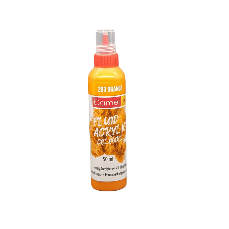 Camel Fluid Acrylic Colours 50 ML Orange (283) | Reliance Fine Art |Acrylic PaintsCamel Fluid Acrylic Paint 60 ML