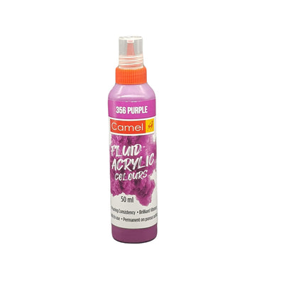 Camel Fluid Acrylic Colours 50 ML Purple (356) | Reliance Fine Art |Acrylic PaintsCamel Fluid Acrylic Paint 60 ML