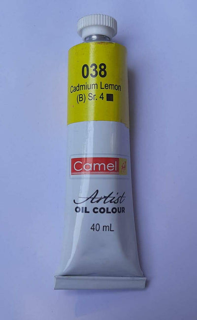 Camel Oil Colour 40ml 038 Cadmium Lemon | Reliance Fine Art |Camel Oil Colours 40 MLOil Paints