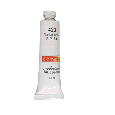 Camel Oil Colour 40ml 423 Titanium White | Reliance Fine Art |Camel Oil Colours 40 MLOil Paints