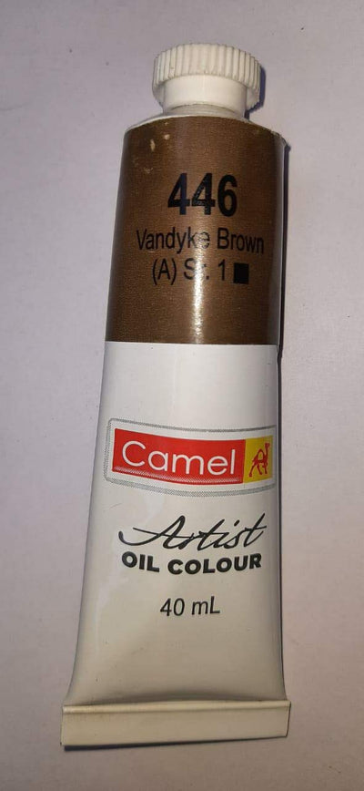 Camel Oil Colour 40ml 446 Vandyke Brown | Reliance Fine Art |Camel Oil Colours 40 MLOil Paints