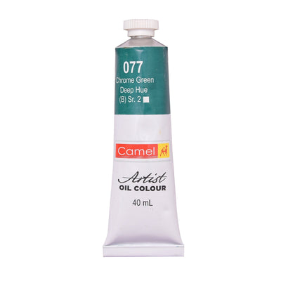 Camel Oil Colour 40ml Chrome Green Deep Hue 077 | Reliance Fine Art |Camel Oil Colours 40 MLOil Paints