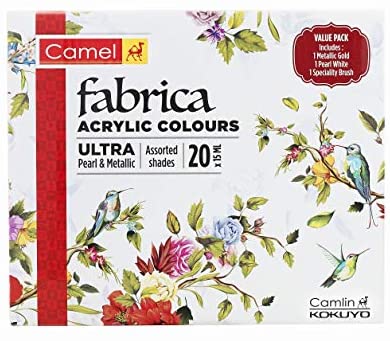 Camlin Fabrica 20 shades x 15 ml (T-20) | Reliance Fine Art |Other Paint SetsPaint Sets
