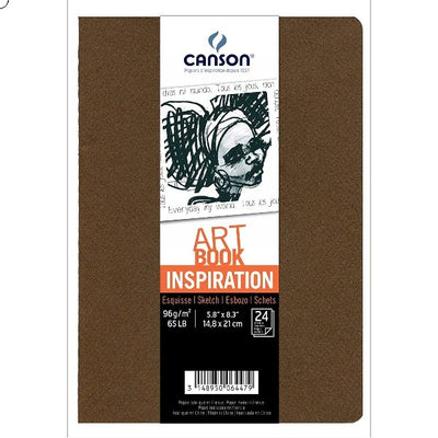 CANSON ARTBOOK INSPIRATION A5 96GM 30 SHeets - 2PCS (Tobacco+Oyster) - 200006448 | Reliance Fine Art |Art JournalsArt PadsSketch Pads & Papers