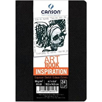 CANSON ARTBOOK INSPIRATION A6 96GM 24 SHeets - 2PCS (Black+Dark Grey) - 200006443 | Reliance Fine Art |Art JournalsArt PadsSketch Pads & Papers
