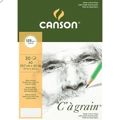 Canson "C"a` Grain Pad 125gsm A3 | Reliance Fine Art |Art PadsSketch Pads & Papers