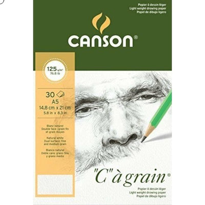 Canson "C"a` Grain Pad 125gsm A5 | Reliance Fine Art |Art PadsSketch Pads & Papers