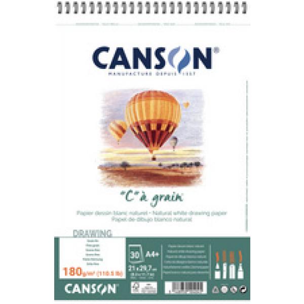 Canson "C"a` Grain Spiral Pad 180gsm A3+ | Reliance Fine Art |Art PadsSketch Pads & Papers