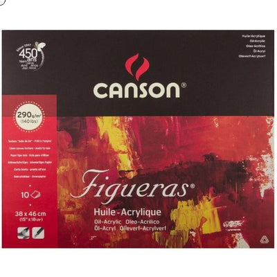 Canson Figueras Pad Canvas grain 290gsm (A3+ Size: 38x46cm (Landscape)) | Reliance Fine Art |Art PadsPaper Pads for PaintingSketch Pads & Papers