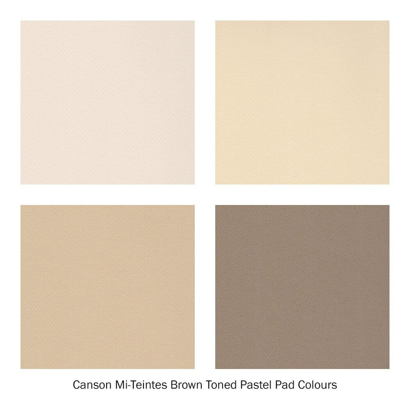 Canson Mi-Teintes Pastel Pad Brown Tones 4 Shades - 20 sheets (24cmx32cm) A4 (31032P001) | Reliance Fine Art |Art PadsSketch Pads & Papers