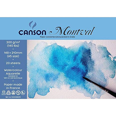 Canson Watercolor Montval Loose Sheets Cold Pressed 300gsm A5 (20 Sheets) | Reliance Fine Art |A4 & A5Canson Watercolor PaperPaper Packs