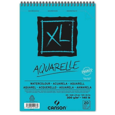 Canson XL Aquarelle Cold Pressed Watercolour Spiral Bound 300gsm A5 (Landscape) | Reliance Fine Art |Art PadsCanson Watercolor PaperSketch Pads & Papers