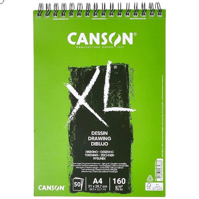 Canson XL Drawing Albums Spiral 160gsm A4 (Landscape) | Reliance Fine Art |Art PadsSketch Pads & Papers