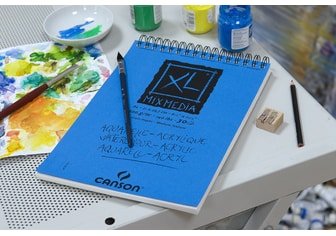 Canson XL Mix Media Albums spiral bound on short side 300gsm A2 | Reliance Fine Art |Art PadsPaper Pads for PaintingSketch Pads & Papers